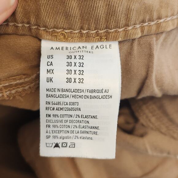 AMERICAN EAGLE EasyFlex Khaki Denim Pants, Men's 30x32 - Picture 10 of 11
